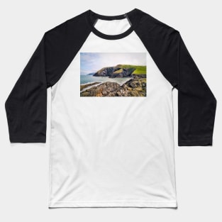 Coastal Scenery - Rocks & Ocean - Ceibwr Bay, Pembrokeshire Baseball T-Shirt